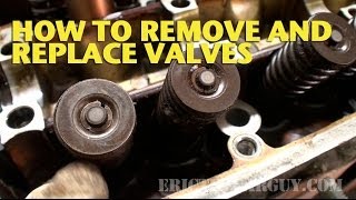 How To Remove and Replace Valves in a Cylinder Head EricTheCarGuy [upl. by Edward268]