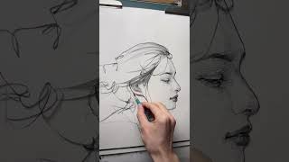 See the beauty of women from the side drawing art [upl. by Bradstreet]