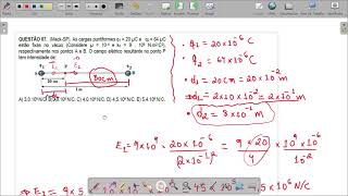 Exercícios Campo Elétrico  Questão 7 [upl. by Dlanor]