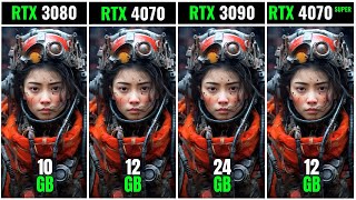 Rtx 3080 Vs Rtx 4070 Vs Rtx 3090 Vs Rtx 4070 Super  Test in 20 Games  1080p  2k  4k [upl. by Denna]