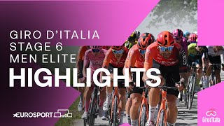 A Win To Remember 😁  Giro DItalia Stage 6 Race Highlights  Eurosport Cycling [upl. by Eidnil]