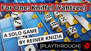 Playthrough  For One Kniffel For One Solo Game Series by Reiner Knizia [upl. by Zumwalt]