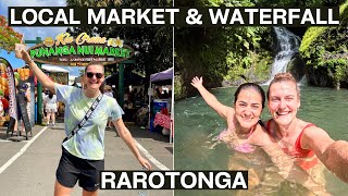 Rarotonga Cook Islands Local Market and stunning Waterfall [upl. by Kilroy]