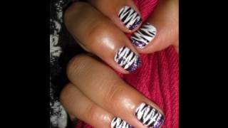 5 Zebra Print Nails [upl. by Garret]