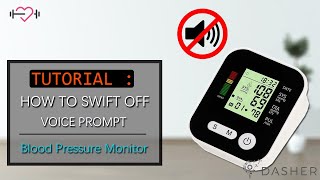 Tutorial How to switch off voice prompt Blood pressure monitor [upl. by Anyt]