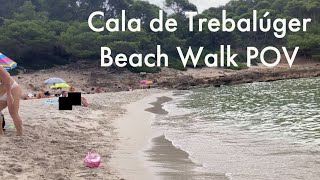 Cala de Trebalúger Beach Walk POV Menorca  August 2022  HD [upl. by Nob]