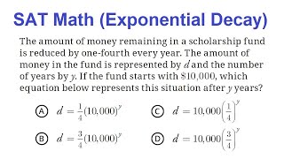 SAT Math Exponential Decay [upl. by Andy]