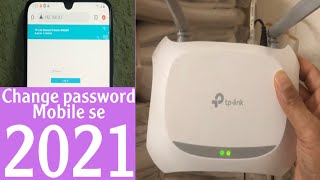 How to change WiFi password Tp link router  How to change WiFi password 2021in Hindi TPLINK [upl. by Aynotak]