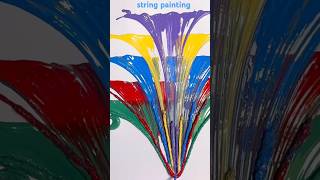 Pulling string painting art artandcraft easydrawing artpainting painting artcreativity [upl. by Natty218]