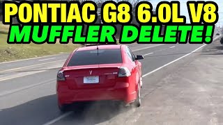 2009 Pontiac G8 GT 60L V8 TRUE DUAL EXHAUST w MUFFLER DELETE [upl. by Nohsar]