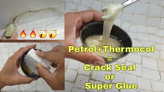 Petrol vs Thermocol Experiments  PetrolThermocol  Crack Seal or Super Glue  Petrol Experiment [upl. by Acimat501]