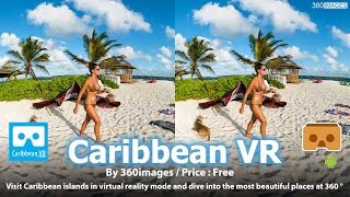 Caribbean VR  The most beautiful HD 360 degrees view of Caribbean for Google Cardboard [upl. by Nerehs434]