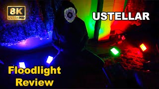 USTELLAR RGBW Flood Light Outdoor Smart WiFi Color Changing Lights Review [upl. by Ystap]