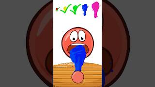 Red Ball Animation  Rainbow Watermelon and Snack Food 😋 shorts animation [upl. by Selie]