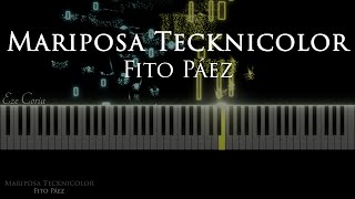 Fito Páez  Mariposa Tecknicolor  Dificultad intermedia Piano Synthesia [upl. by Maitland]