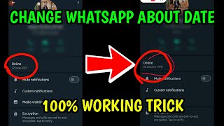 How To Change WhatsApp About Date To 20 January 1970  StepbyStep Process [upl. by Tenn452]