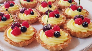 Delicious mini tarts recipe Tartlets Custard [upl. by Tori642]