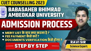 BBAU Admission Process  Step By Step  BBAU Lucknow admission 2023  BBAU Counselling Process 2023 [upl. by Aniweta]