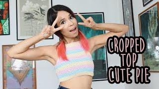 CROPPED TOP CUTE PIE EM CROCHÊ [upl. by Mars]