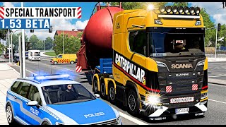 ETS2 153 Update Special Transport DLC durch Berlin ★ SCANIA 7700S 2844 EURO TRUCK SIMULATOR 2 [upl. by Hose208]