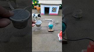 Diy mini motor water pump project mini tractor making cow video  119 [upl. by Yeloc73]