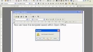 Open Office How To Create Templates [upl. by Niwred]