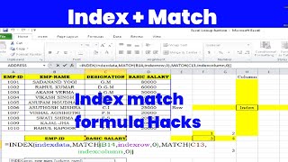 index match excel 教學 [upl. by Enella]