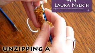 Unzipping a Provisional Cast On in Your Knitting [upl. by Rasia740]