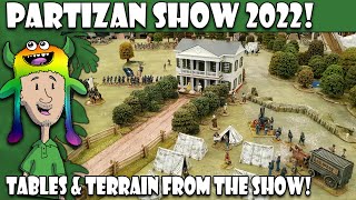 The Tables and Terrain of Partizan 2022 Wargames Show [upl. by Ylimme]