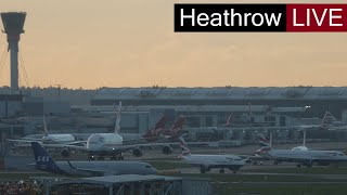 🔴London Heathrow Airport Live Evening Flight Departures [upl. by Allenotna382]