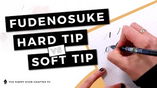 Tombow Fudenosuke Hard Tip vs Soft Tip Whats The Difference [upl. by Nwahsak]