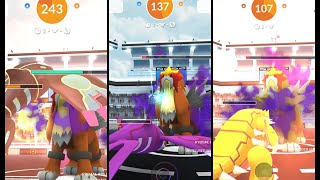 Shadow Entei Duo Raid in Pokémon GO  Easy with 2 Trainers  Water and Ground Counters shadowraid [upl. by Fotina]