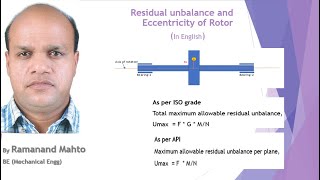 Residual unbalance and eccentricity of Rotor [upl. by Nortal]