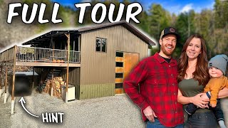 Young Family Builds OFFGRID Mountain Home full tour [upl. by Encratis680]