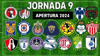 ✅️ JORNADA 9 LIGA MX 2024 🇲🇽🇲🇽🇲🇽 [upl. by Kathlin]