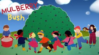 Here We Go Round The Mulberry Bush I Nursery Rhyme and Kids Songs I Mulberry bush [upl. by Rheims]