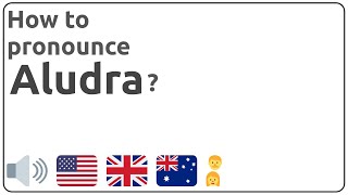 How to pronounce Aludra in english [upl. by Mcfarland96]