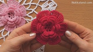 CROCHET doily Crochet flower Tutorial Part 1 [upl. by Assilram]