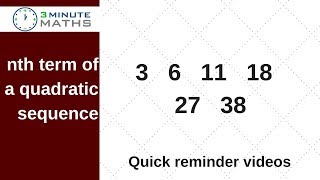 nth term of a quadratic sequence  the easy way  GCSE level 6 [upl. by Spieler]