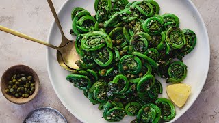 Sautéed Fiddlehead Ferns Recipe [upl. by Flagler]