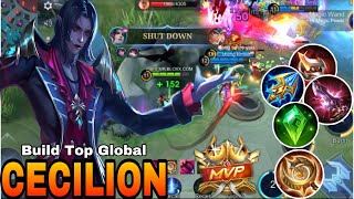 New One Hit Build Cecilion Insane LifeSteal  Build Top 1 Global Cecilion  MLBB [upl. by Georgena]