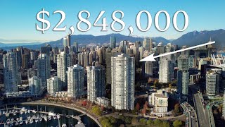 Inside a 2848000 PENTHOUSE in Marinaside  Vancouver Real Estate Tours [upl. by Relluf586]