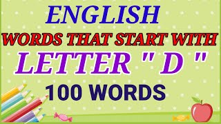 Words That Start With D  Learning Vocabulary [upl. by Nivlen]