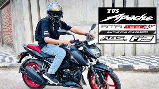 New TVS Apache RTR 160 4V Fi ABS Short Ride Review [upl. by Pejsach589]