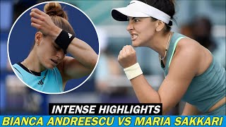 Maria Sakkari vs Bianca Andreescu Intense Highlights Tennis 2024 HD [upl. by Smitty230]