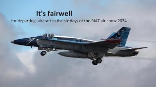 RIAT 2024 aircraft departing the airshow on Monday 22 July [upl. by Asssilem]