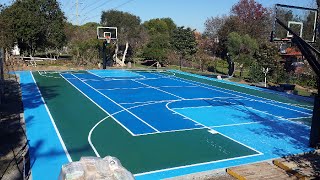 Basketball court line striping [upl. by Anomahs771]