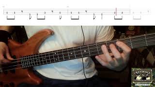 Run Through The Jungle by CCR  Bass Cover with Tabs PlayAlong [upl. by Lawry690]