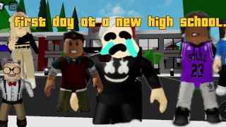 first day at a new high school Brookhaven rp🏡 Funny  Roblox [upl. by Mitzl]