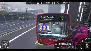 OLD KICKDOWN  119 Bus Route  Croydon Roblox [upl. by Schulein]